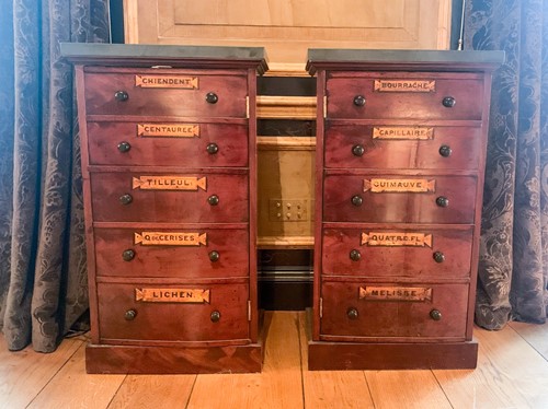 Lot 47 - A pair of French 19th century slate topped...