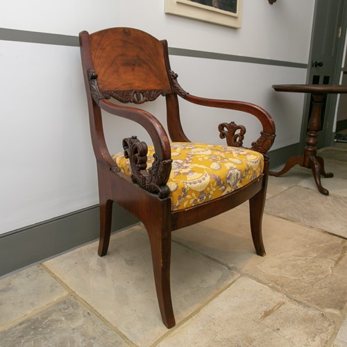 Lot 50 - A 19th century Russian figured mahogany open...