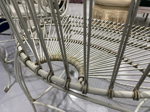 Lot 59 - A set of four sage coloured Regency style...