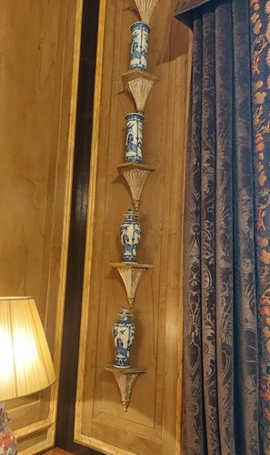 Lot 66 - A set of seven George III style carved wood...