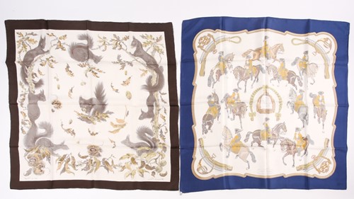 Lot 317 - Hermes. A silk scarf. Reprise, designed by...