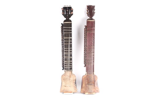 Lot 174 - Two Indian Dilruba, 20th century, each with...