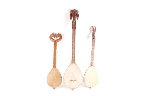 Lot 172 - Three Eastern European Gusle, 20th century,...