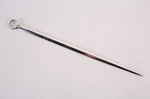 Lot 333 - A Victorian silver meat skewer, London 1859 by...