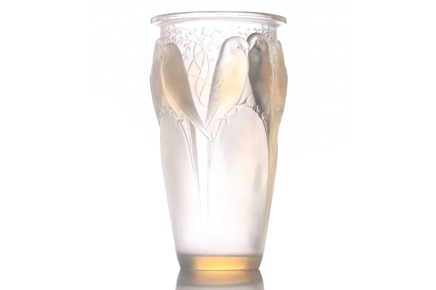 Lot 301 - A Rene Lalique 'Ceylan' opalescent glass vase,...