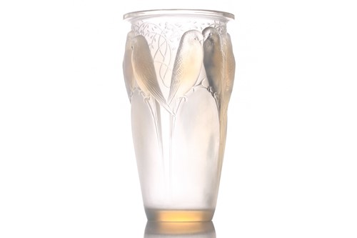 Lot 301 - A Rene Lalique 'Ceylan' opalescent glass vase,...