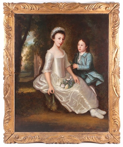 Lot 3 - 18th century English school, a large portrait...