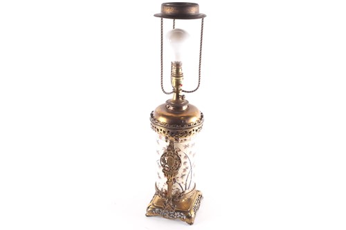 Lot 527 - A Zsolnay aesthetic period lamp, late 19th...