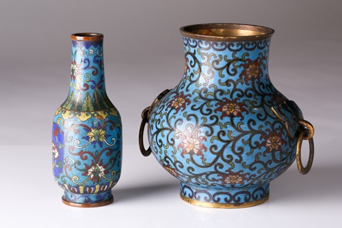 Lot 157 - For the scholars desk, a Chinese cloisonne...