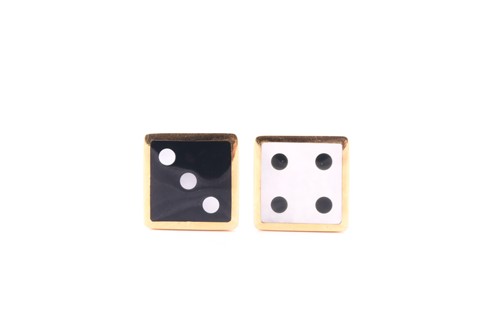 Lot 143 - A pair of Tiffany & Co. dice earrings...