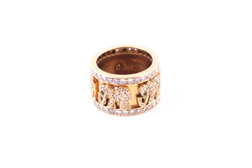 Lot 232 - A Cartier 'Elephant' ring, the wide band...