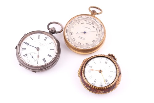 Lot 410 - An 18th century pair cased verge pocket watch,...
