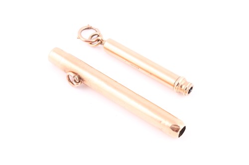 Lot 325 - Two early 20th century gold propelling pencils...