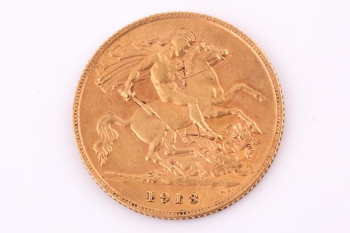 Lot 303 - A George V half-sovereign, 1913.