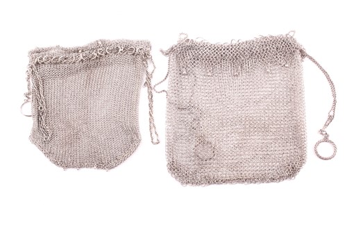 Lot 326 - Two Continental mesh evening bags, comprising;...