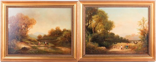 Lot 59 - Peter Negyesi (b.1920), two rural landscapes,...