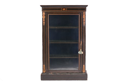 Lot 296 - A Napoleon III style ebonized pier display...