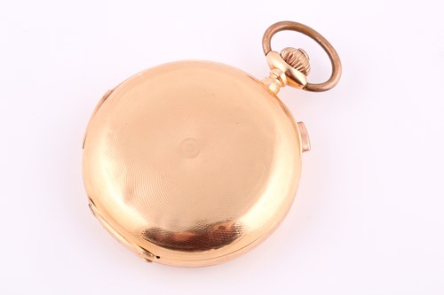 Lot 401 - An 18ct gold cased minute repeater chronograph...