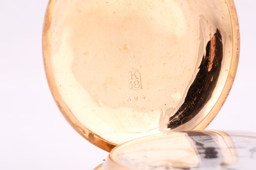 Lot 401 - An 18ct gold cased minute repeater chronograph...
