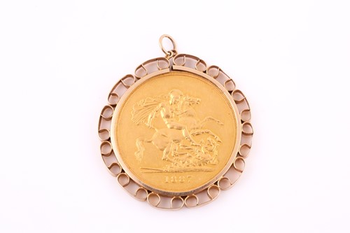 Lot 314 - A ten pound 1887 Victoria jubilee head...