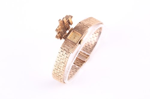 Lot 78 - A Ladies 9ct yellow gold bracelet wristwatch...