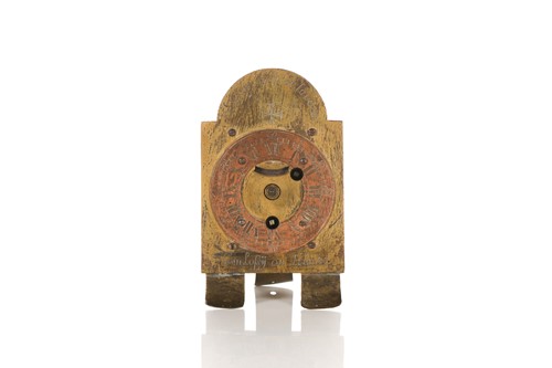 Lot 332 - An unusual French brass dial clock, probably...