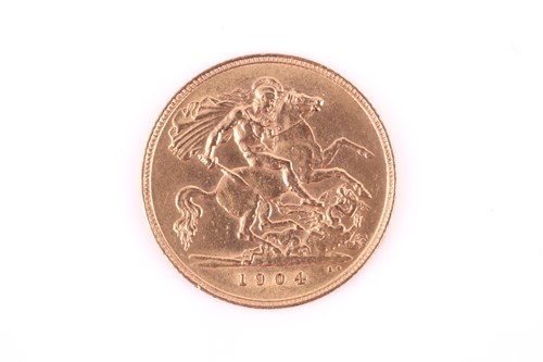 Lot 302 - An Edward VII half sovereign, 1904
