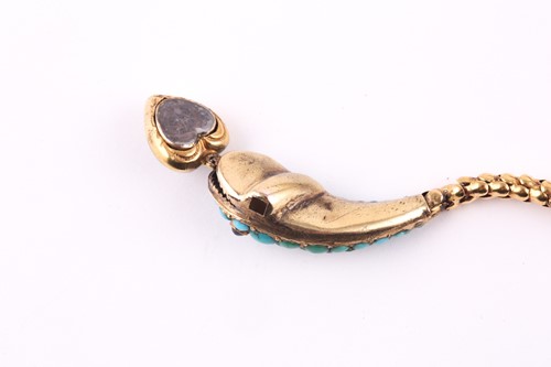 Lot 4 - A Victorian turquoise, seed pearl and garnet...