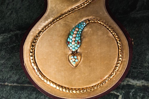 Lot 4 - A Victorian turquoise, seed pearl and garnet...