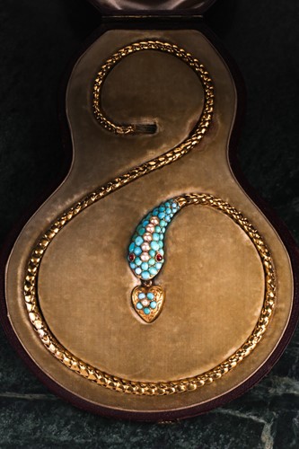 Lot 4 - A Victorian turquoise, seed pearl and garnet...