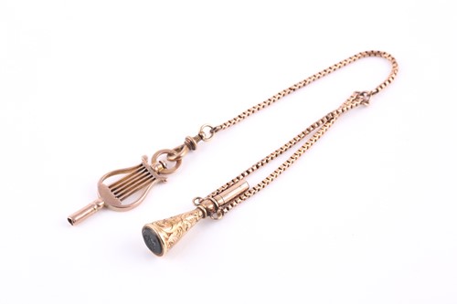 Lot 8 - Two unusual antique pocket watch keys, one...
