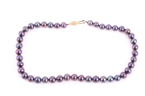 Lot 111 - A pearl necklace, consisting of forty-three...