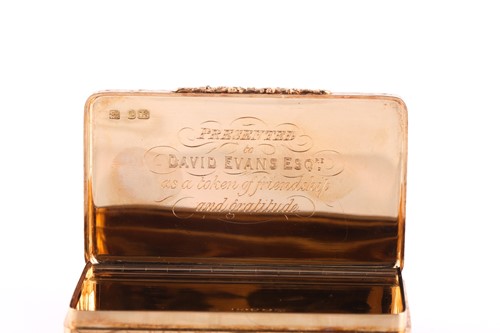 Lot 320 - A Victorian18 carat yellow gold rectangular...