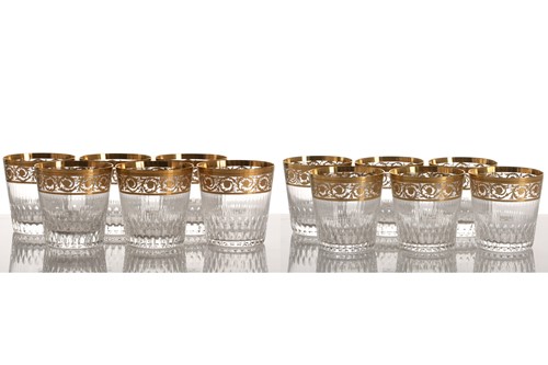Lot 542 - Set of twelve St Louis Thistle pattern large...