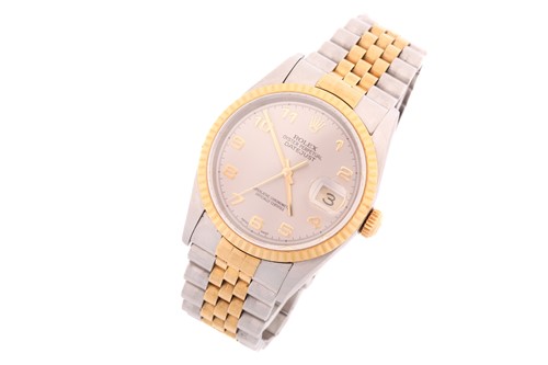 Lot 395 - A Rolex Oyster Perpetual Datejust mixed metal...