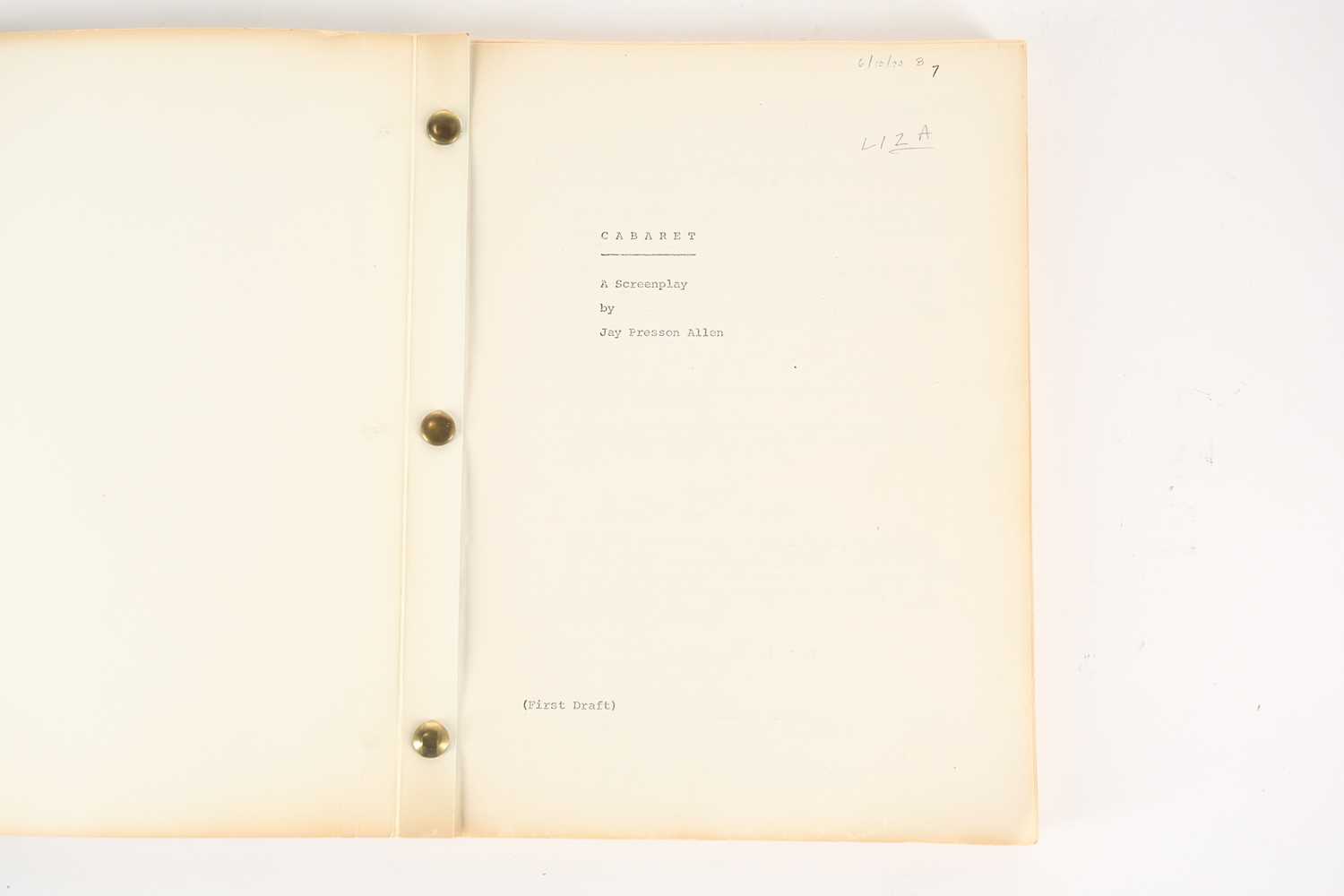 Lot 365 - 'CABARET' (1972) an original film script for...