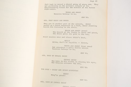Lot 365 - 'CABARET' (1972) an original film script for...