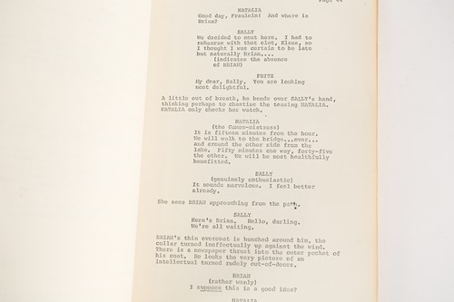 Lot 365 - 'CABARET' (1972) an original film script for...