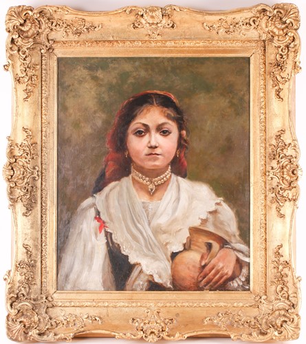 Lot 51 - 19th century Continental school, a portrait of...