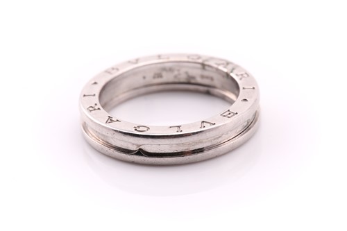 Lot 44 - Bulgari. An 18ct white gold B-Zero ring;...