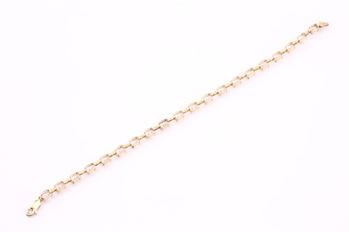 Lot 342 - A carat cubic zirconia tennis bracelet, the...