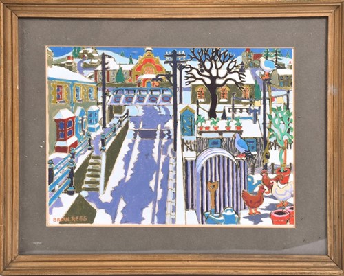 Lot 84 - Brian Harland Rees (b. 1930) British 'Village...