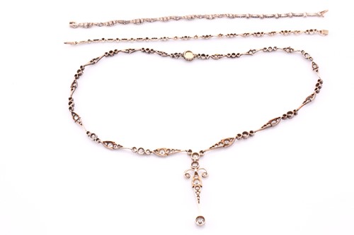 Lot 129 - A late Victorian diamond demi-parure, circa...