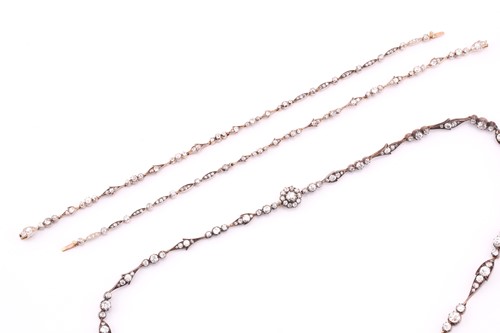 Lot 129 - A late Victorian diamond demi-parure, circa...