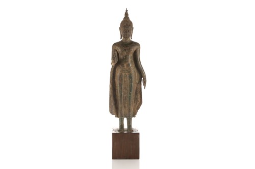 Lot 104 - A Thai bronze figure of Buddha, 17th/18th...