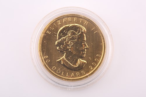 Lot 416 - Queen Elizabeth II; a 2008 gold 1oz Canada, 50...