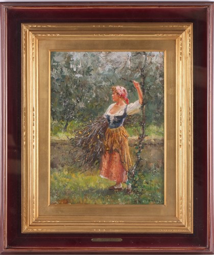 Lot 60 - Giovanni Panza (1894-1989) Italian, a peasant...