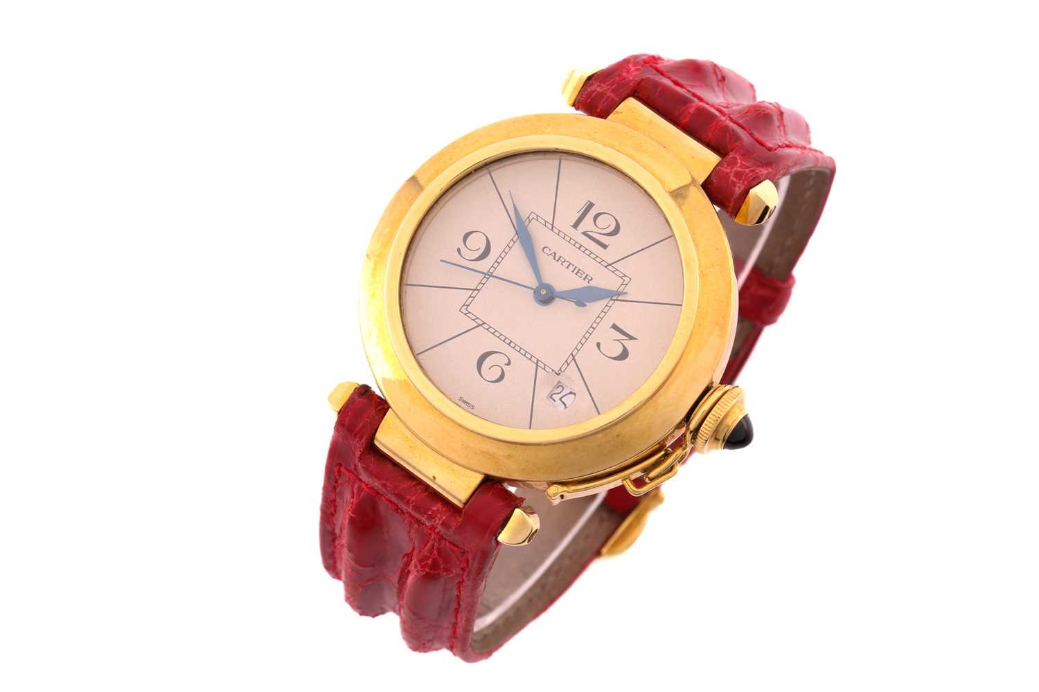 Lot 424 - A Pasha De Cartier automatic wristwatch, with...