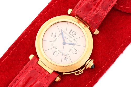 Lot 424 - A Pasha De Cartier automatic wristwatch, with...