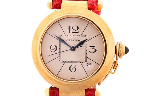 Lot 424 - A Pasha De Cartier automatic wristwatch, with...